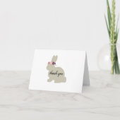 Bunny met bloemen bedankt (Voorkant)