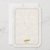 Bunny met Blue Bow-uitnodiging Kaart (Achterkant)