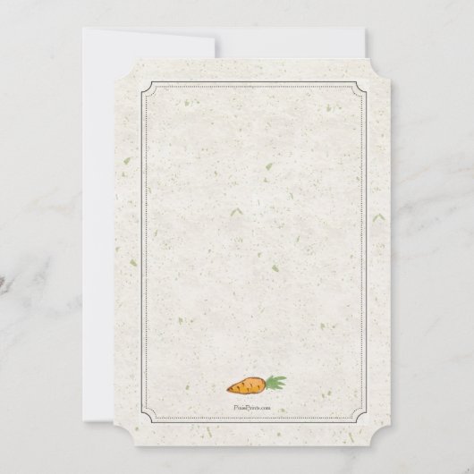 Bunny met Blue Bow-uitnodiging Kaart (Achterkant)