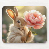 Bunny met bontjas muismat (Voorkant)