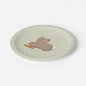 Bunny met Borden voor rotatiepapier Papieren Bordje (Gekanteld)
