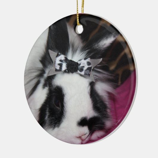 Bunny met Bow Ornament (Links)