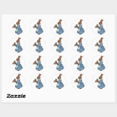 Bunny met Cake Ronde Sticker (Vel)