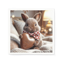 Bunny met chocolade hart