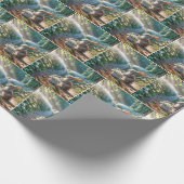 Bunny met een mand van witte madeliefjes cadeaupapier (Hoek)