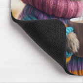 Bunny met een warme kop koffie muismat (Hoek)