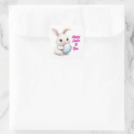 Bunny met Egg Easter Sticker (Tas)
