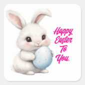 Bunny met Egg Easter Sticker (Voorkant)