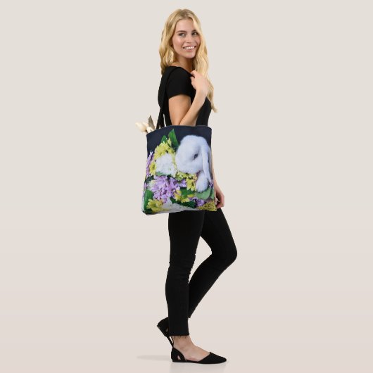 BUNNY MET FLOWERS CANVAS TAS (Op model)