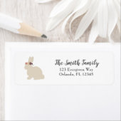 Bunny met Flowers Easter Return Address Label (Insitu)