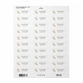 Bunny met Flowers Easter Return Address Label (Full Sheet)