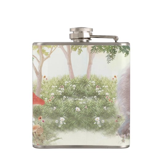 Bunny met Flowers Heupfles (Achterkant)