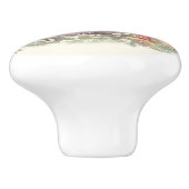 Bunny met Flowers Keramische Knop (Zijkant)