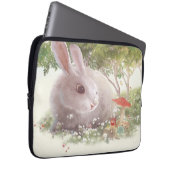 Bunny met Flowers Laptop Sleeve (Voorkant Rechts)