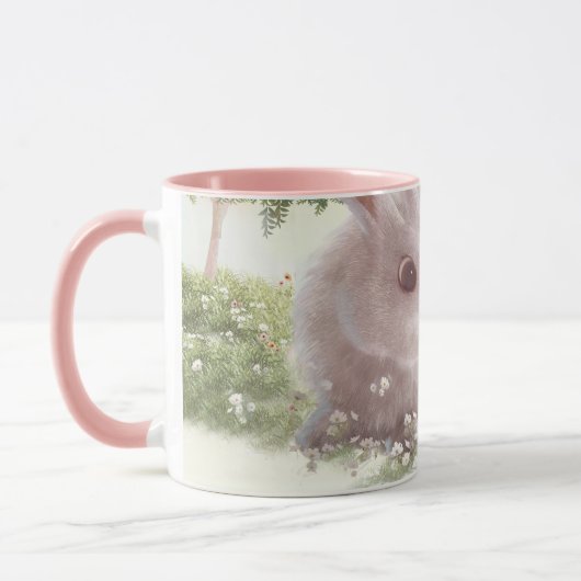 Bunny met Flowers Mok (Links)