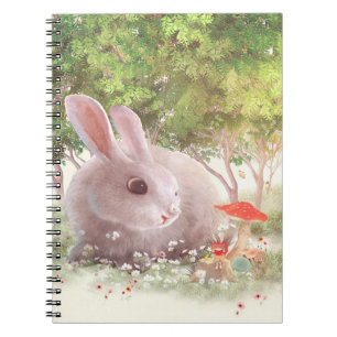 Bunny met Flowers Notitieboek