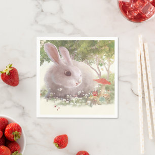 Bunny met Flowers Servet