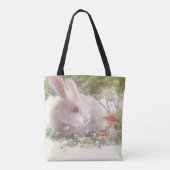 Bunny met Flowers Tote Bag (Achterkant)