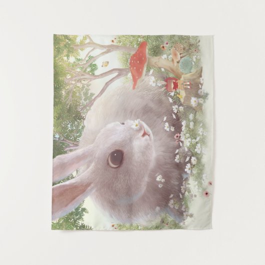 Bunny met Flowers Wandkleed (Voorkant)