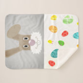 Bunny met gekleurde eieren sherpa deken. sherpa deken (Voorkant (horizontaal))