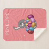 Bunny met gekleurde eieren sherpa deken. sherpa deken (Voorkant (horizontaal))