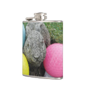 Bunny met gekleurde golfballen heupfles (Links)