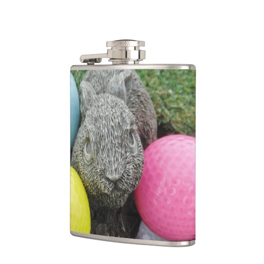 Bunny met gekleurde golfballen heupfles (Links)