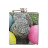 Bunny met gekleurde golfballen heupfles (Voorkant)