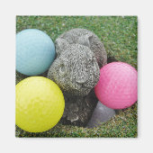 Bunny met gekleurde golfballen magneet (Voorkant)