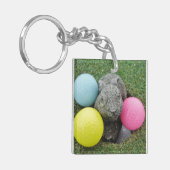 Bunny met gekleurde golfballen sleutelhanger (Voorkant Links)