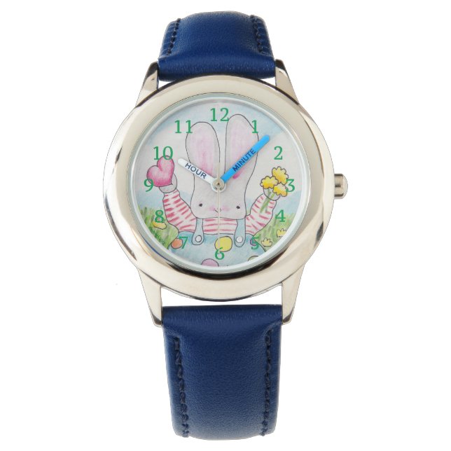 Bunny met Heart Watch Horloge (Voorkant)