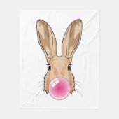 Bunny met kauwgom fleece deken (Voorkant)