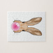 Bunny met kauwgom legpuzzel (Horizontaal)