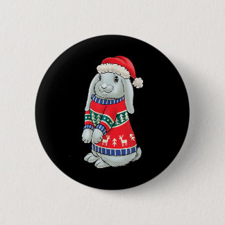 Bunny met kerstfeestzuster Kerstkonijnenkerstkerst Ronde Button 5,7 Cm