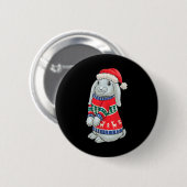Bunny met kerstfeestzuster Kerstkonijnenkerstkerst Ronde Button 5,7 Cm (Voorkant /achterkant)