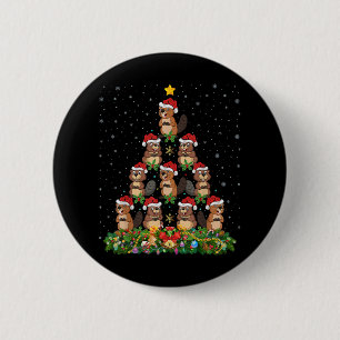 Bunny met kerstfeestzuster Kerstkonijnenkerstkerst Ronde Button 5,7 Cm