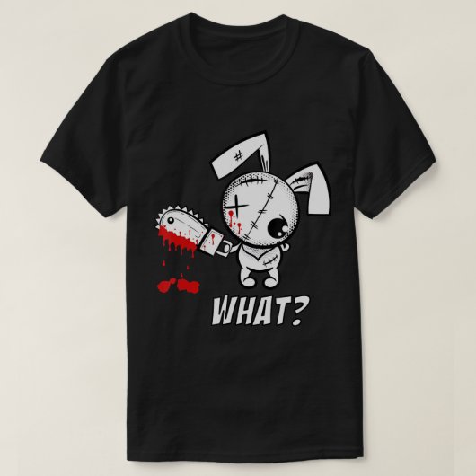 Bunny met kettingzaag T-Shirt (Design voorkant)