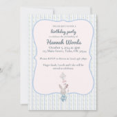 Bunny met Kite Lijst Party Uitnodigingen (Voorkant)