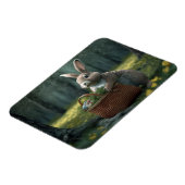 Bunny met mandje in de Bossen Magnet Magneet (Linkerzijde)