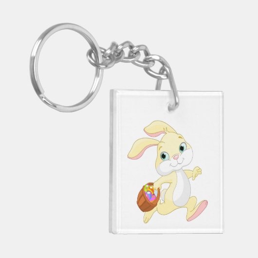 Bunny met mandje sleutelhanger (Voorkant Links)
