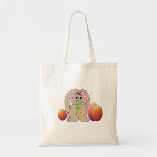 Bunny met paaseieren tote bag (Voorkant)
