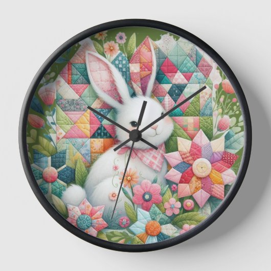 Bunny met Quilt en Bloemen (Voorkant)