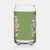 Bunny met Quilt en Bloemen Blikvorm Glas (Links)