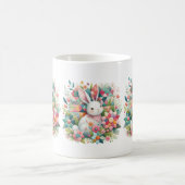 Bunny met Quilt en Bloemen Koffiemok (Center)