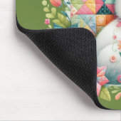 Bunny met Quilt en Bloemen Muismat (Hoek)