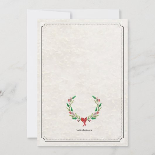 Bunny met Red Ribbon Pasen Kaart (Achterkant)