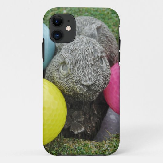 Bunny met roze blauw geel ei Case-Mate iPhone case (Achterkant)