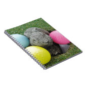 Bunny met roze blauw geel ei notitieboek (Rechterzijde)