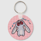 Bunny met roze cheques Sleutelhanger (Voorkant)