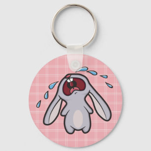 Bunny met roze cheques Sleutelhanger
